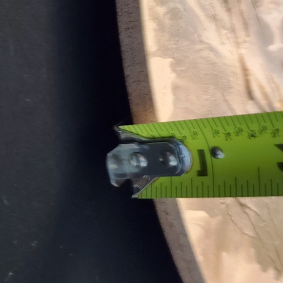 15" Circular Hand-Painted Wall Clock, Gold, Brown, Peach, minimalist style - Picture 5 of 5